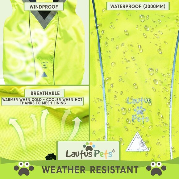 Dog Rain Coat (M, Yellow) - Picture 4 of 8